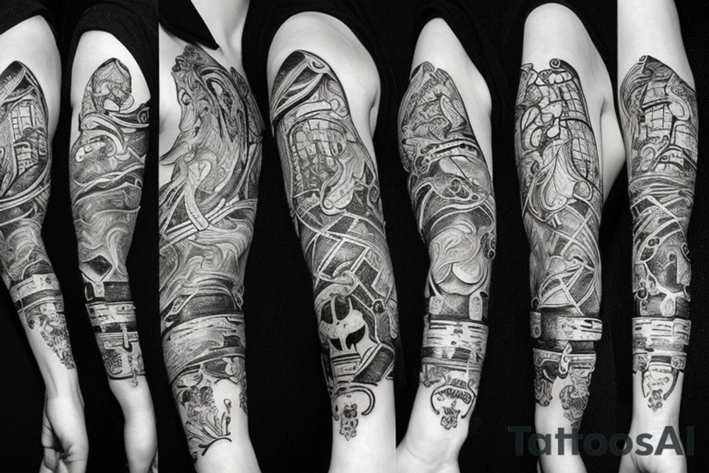 shadow knight with a sword tattoo idea