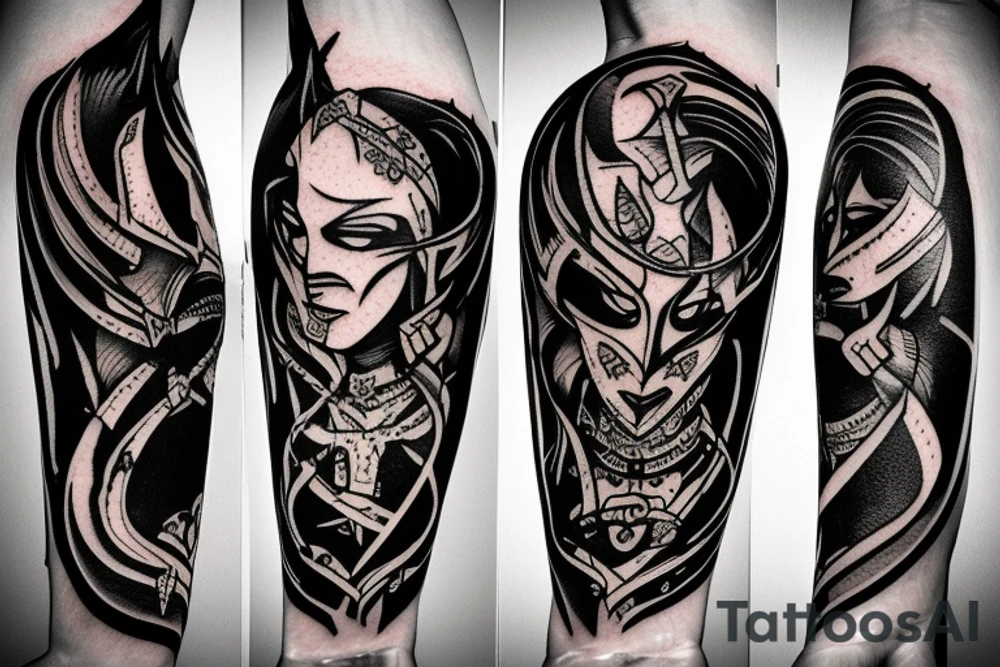 shadow knight with a sword tattoo idea