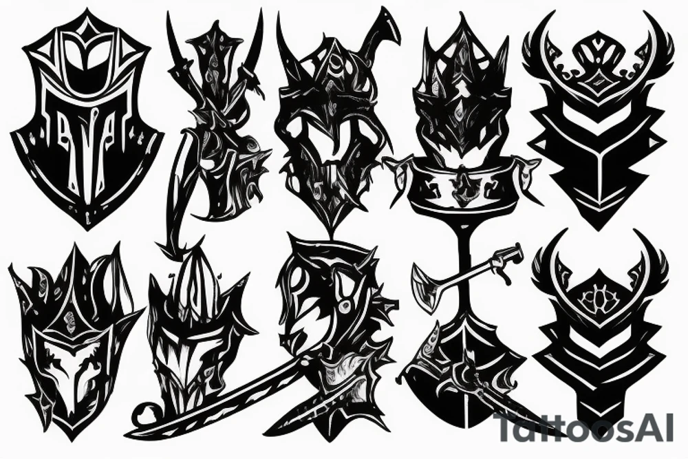 shadow knight with a sword tattoo idea