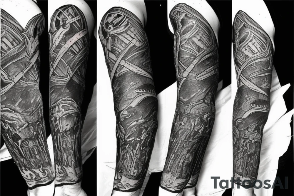 shadow knight with a sword tattoo idea