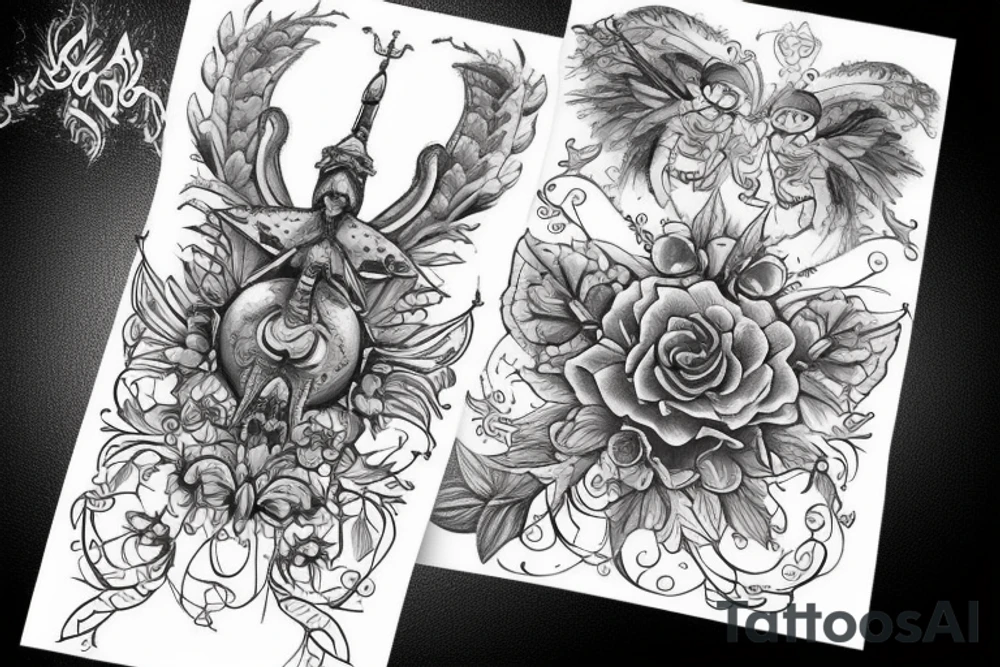 Череп со звёздами вместо глаз tattoo idea
