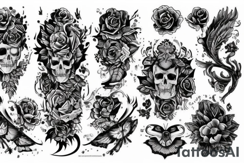 Череп со звёздами вместо глаз tattoo idea