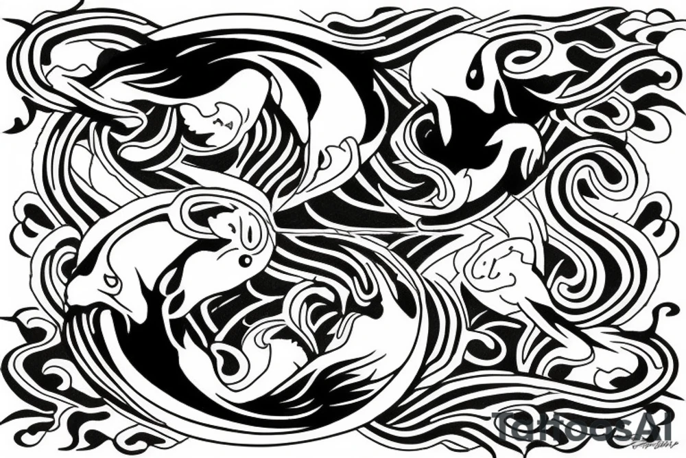 koi fish ying-yang tattoo idea
