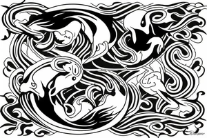 koi fish ying-yang tattoo idea
