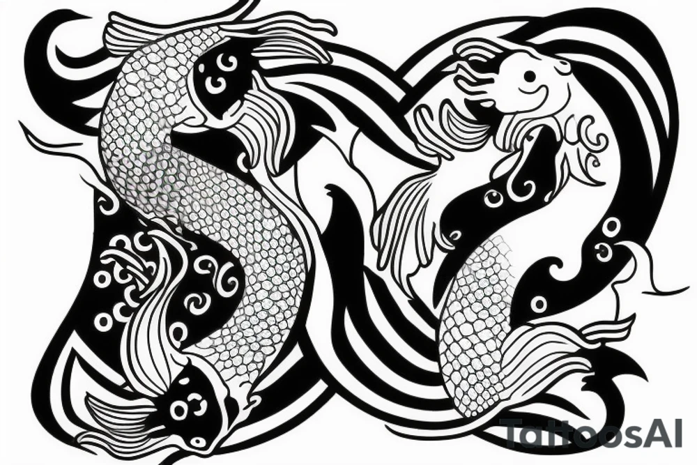 koi fish ying-yang tattoo idea