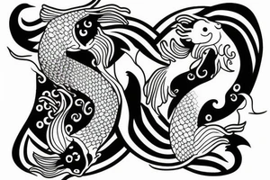 koi fish ying-yang tattoo idea