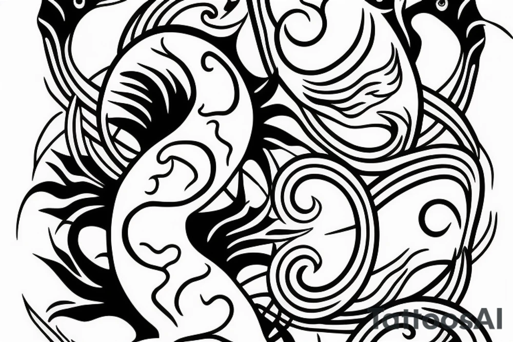 koi fish ying-yang tattoo idea