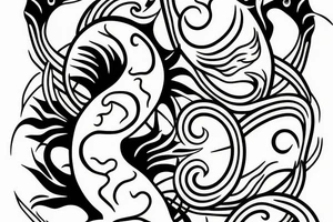 koi fish ying-yang tattoo idea