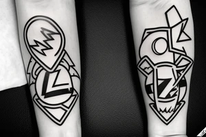 Pikachu with Lightnings tattoo idea