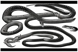 katana with snake tattoo idea