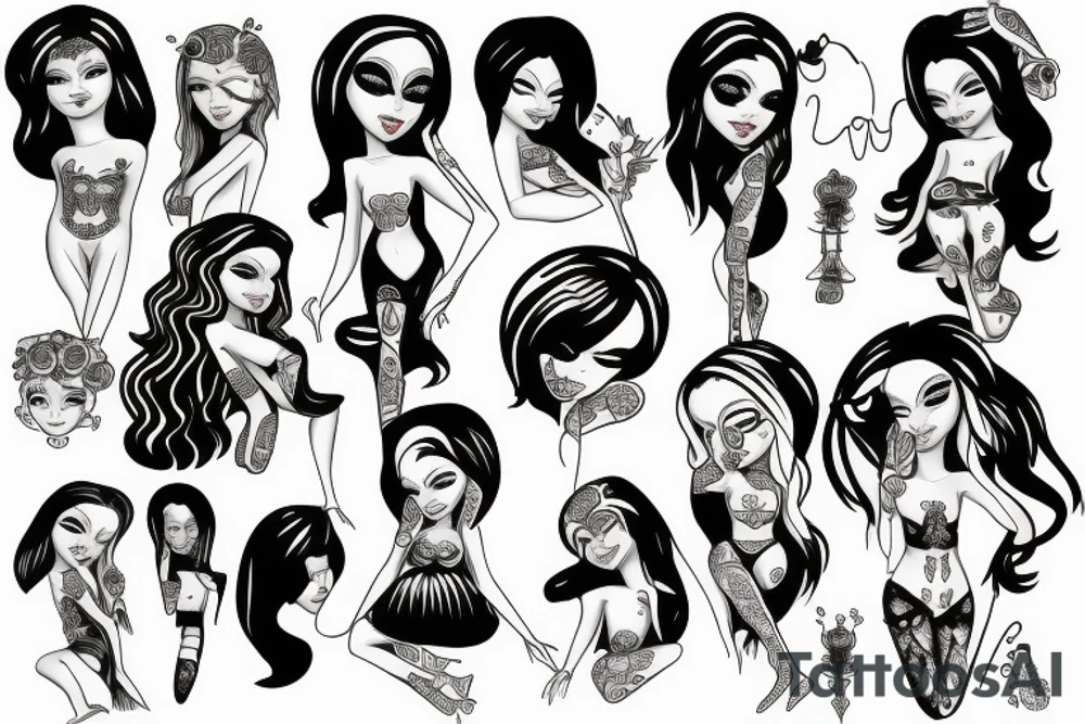 Planche de flash vierge Marie tattoo idea