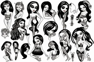 Planche de flash vierge Marie tattoo idea