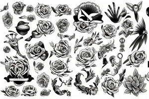Planche de flash vierge Marie tattoo idea