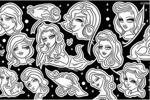 Planche de flash vierge Marie tattoo idea