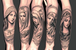 Virgin Mary flash tattoo idea