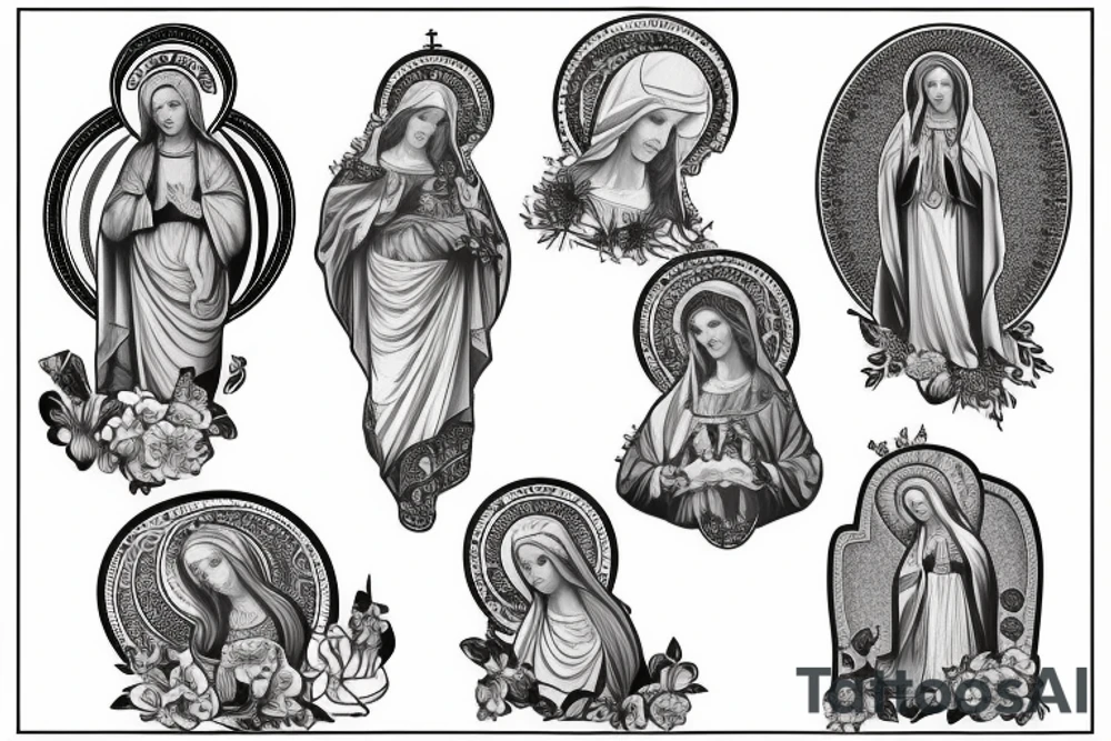 Virgin Mary tattoo idea