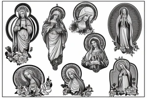 Virgin Mary tattoo idea
