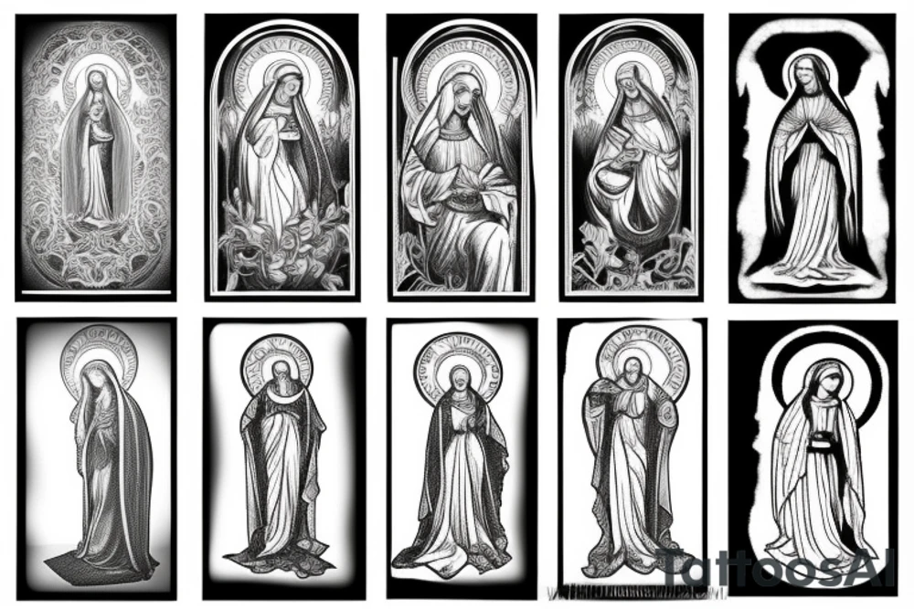 Virgin Mary tattoo idea