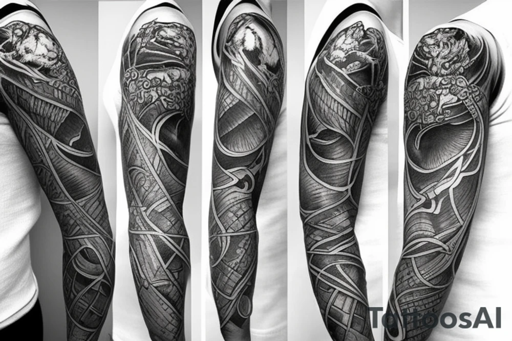 Meaningful sleeve tatto tattoo idea