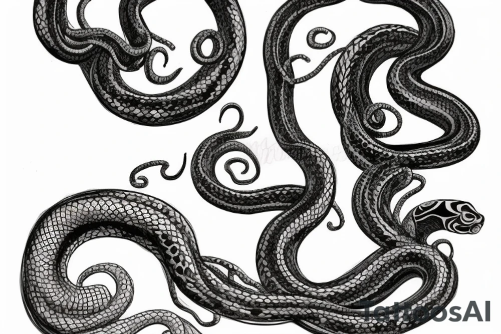 beautiful medusa with snake hair 
centred for a female sternum piece tattoo idea