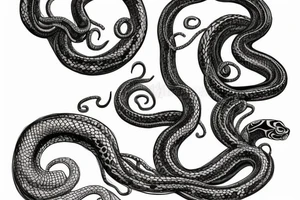 beautiful medusa with snake hair 
centred for a female sternum piece tattoo idea