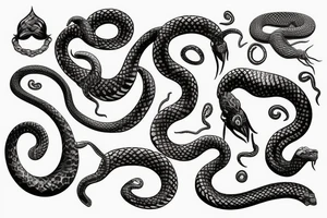Grecian style snake haired medusa tattoo idea