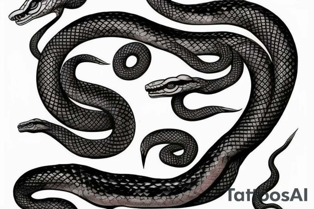 Grecian style snake haired medusa tattoo idea