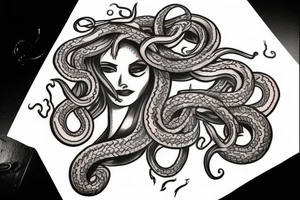 Grecian style medusa tattoo idea