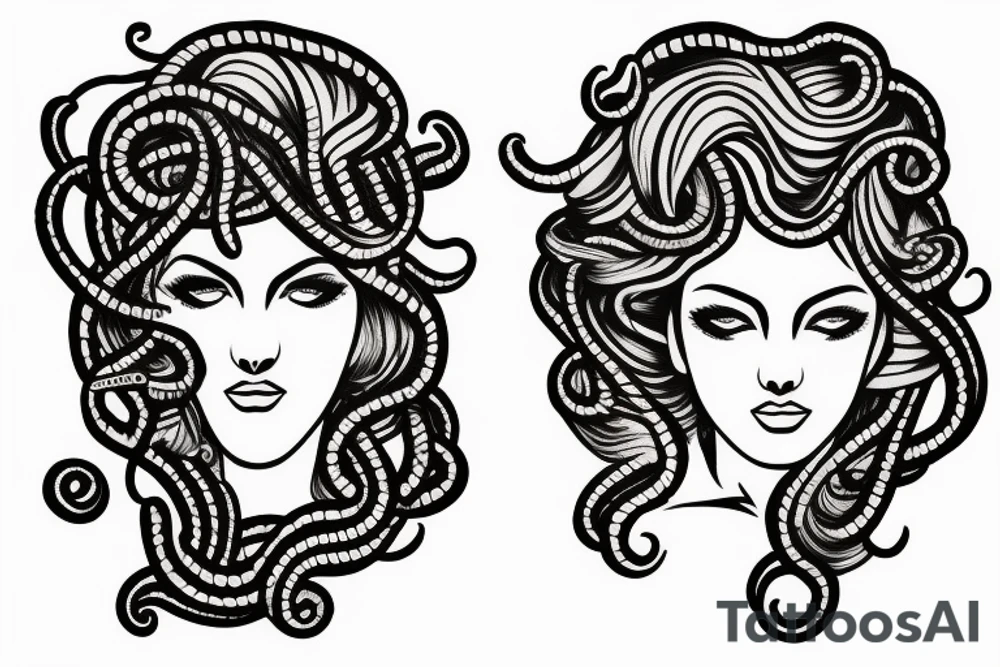 Grecian style medusa tattoo idea
