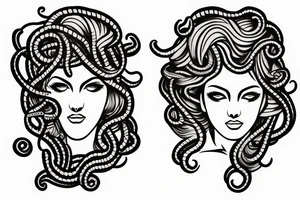 Grecian style medusa tattoo idea