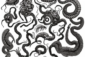 Grecian style medusa tattoo idea