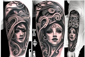 beautiful medusa tattoo idea