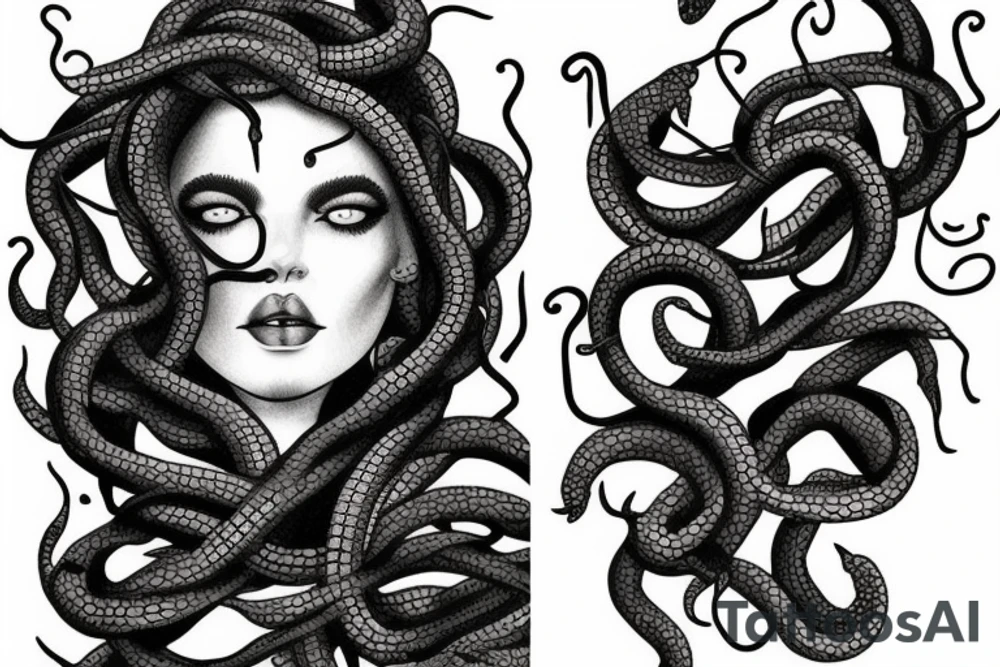 beautiful medusa tattoo idea