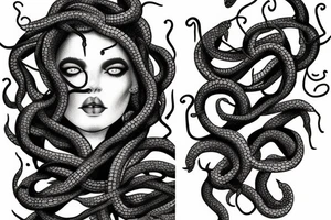 beautiful medusa tattoo idea