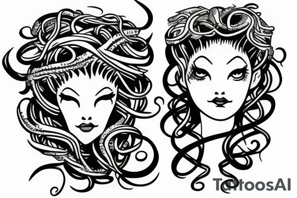 beautiful medusa tattoo idea