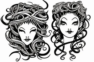 beautiful medusa tattoo idea