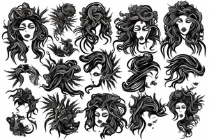 beautiful medusa tattoo idea