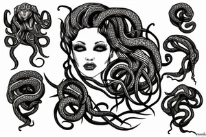 beautiful medusa tattoo idea