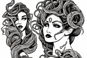 beautiful medusa tattoo idea