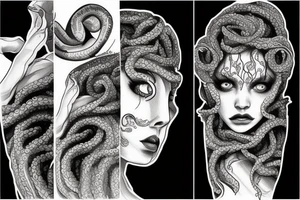 beautiful medusa tattoo idea