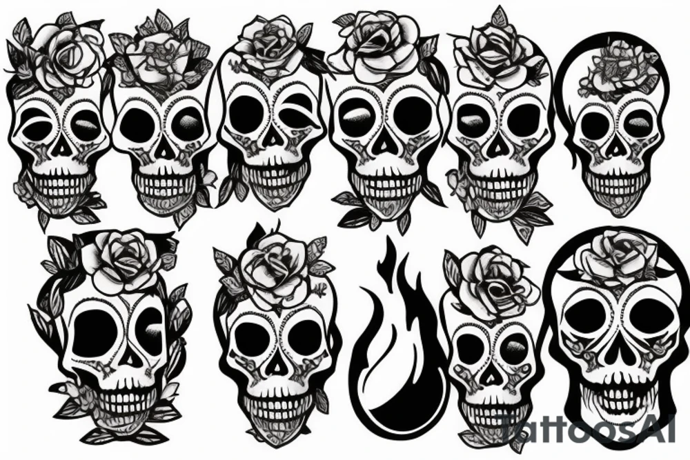 skull and candle chest piece female unblurred tattoo idea