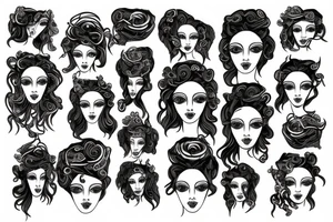 symmetrical medusa tattoo idea
