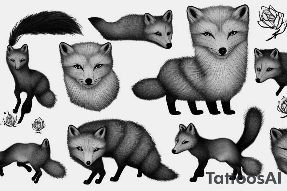 Arctic fox tattoo idea