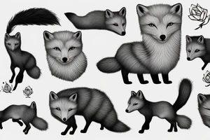 Arctic fox tattoo idea