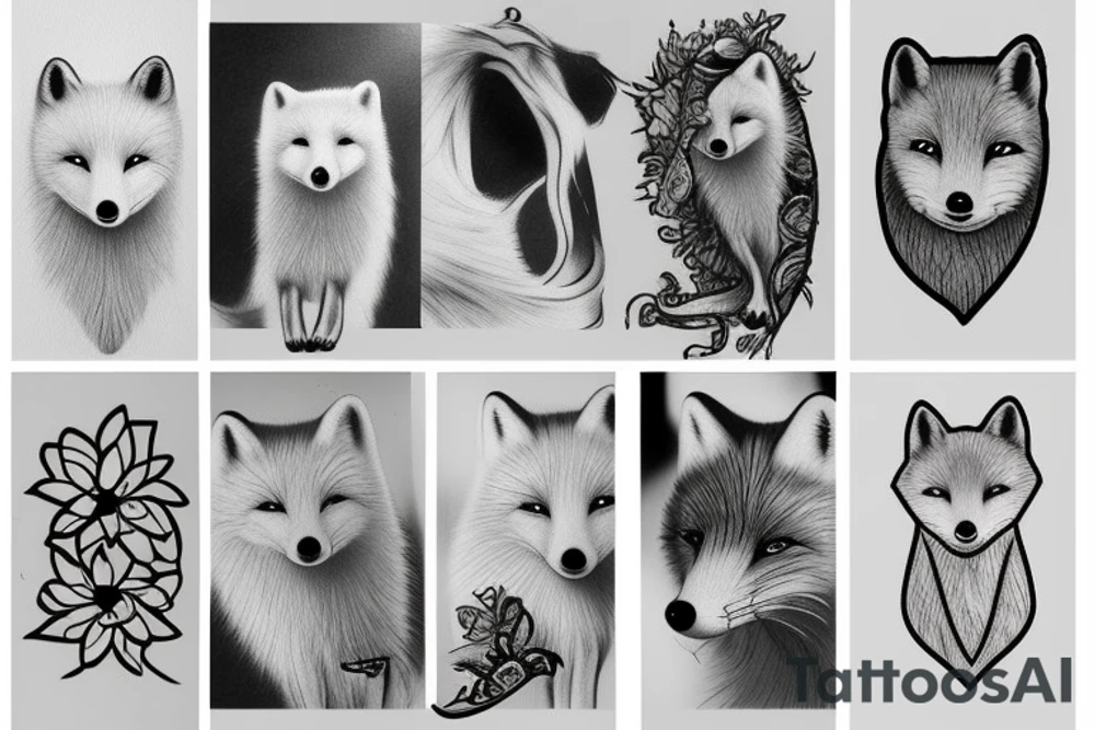 Arctic fox tattoo idea