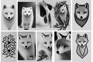 Arctic fox tattoo idea