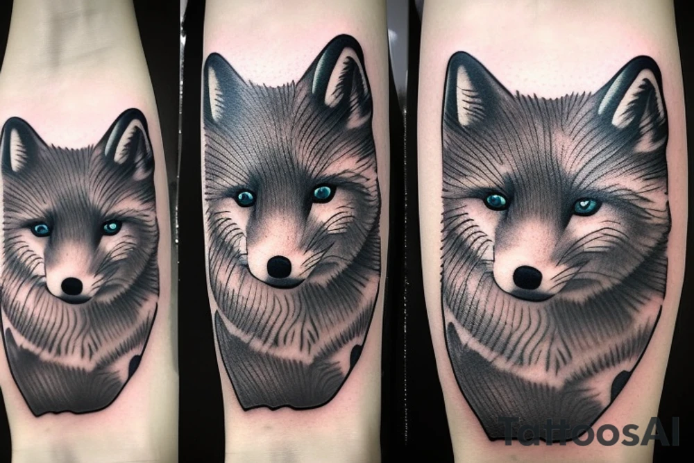 Arctic fox tattoo idea