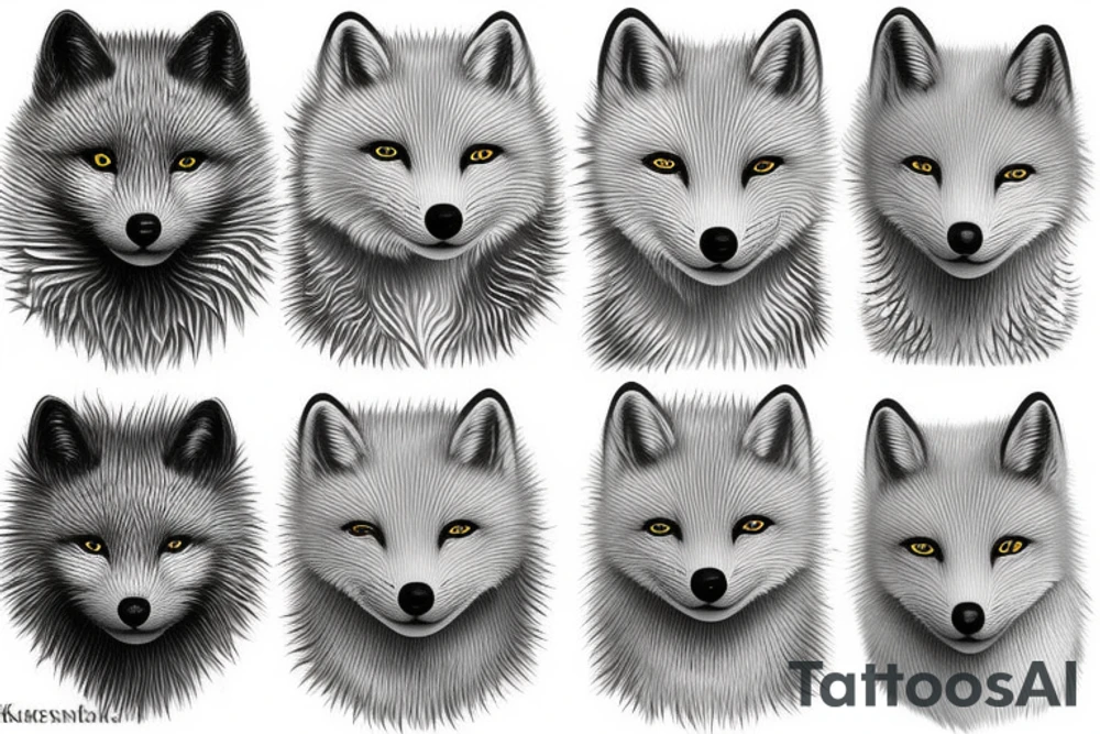 Arctic fox tattoo idea