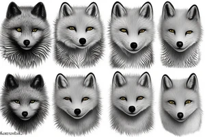 Arctic fox tattoo idea