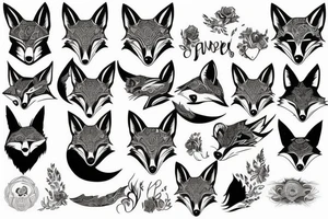 Ferocious fox tattoo idea